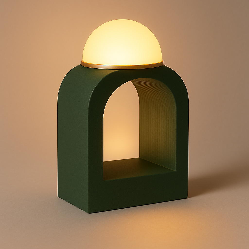 ATHENA – Designerlampe in Moosgrün