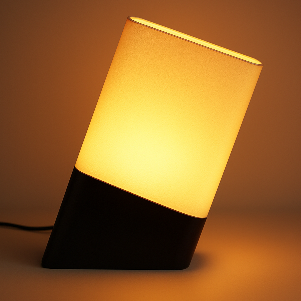 Aura Nera – lampada da tavolo nera minimalista | artigianale