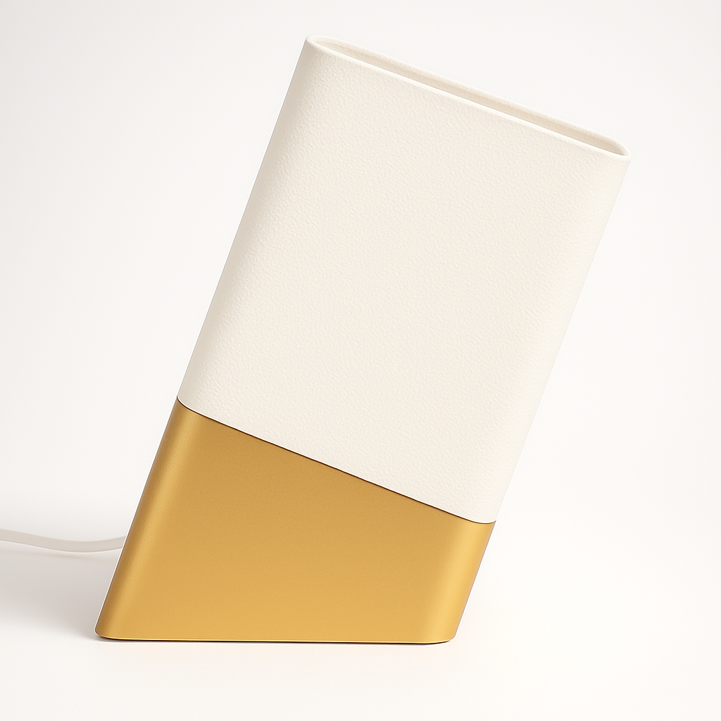 Aura Oro – elegante lampada da tavolo dorata | pezzo forte artigianale