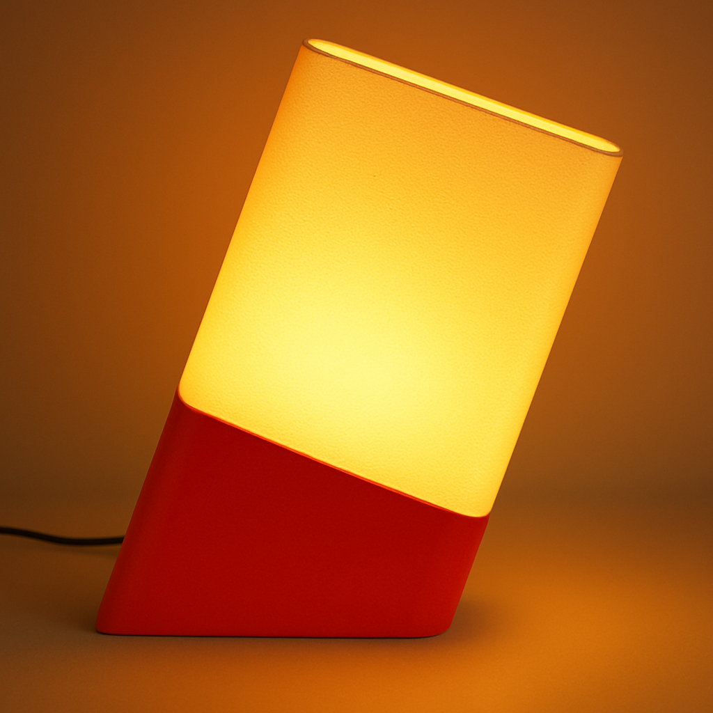 Aura Red – Minimalist Red Table Lamp | Handcrafted Design