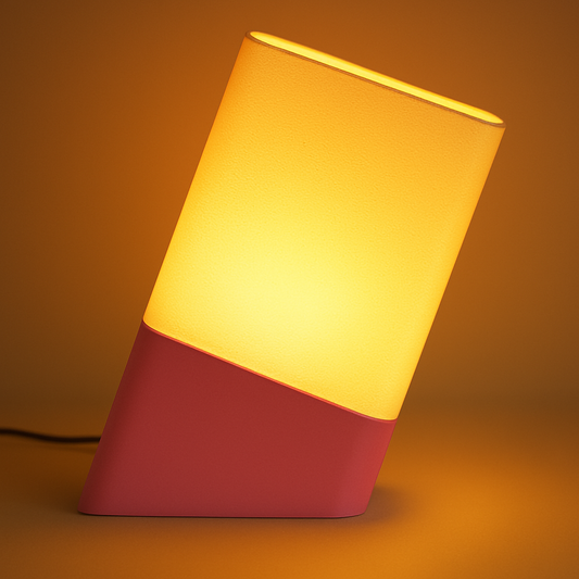 Aura Rosa – lampada da tavolo rosa moderna | artigianale e unica