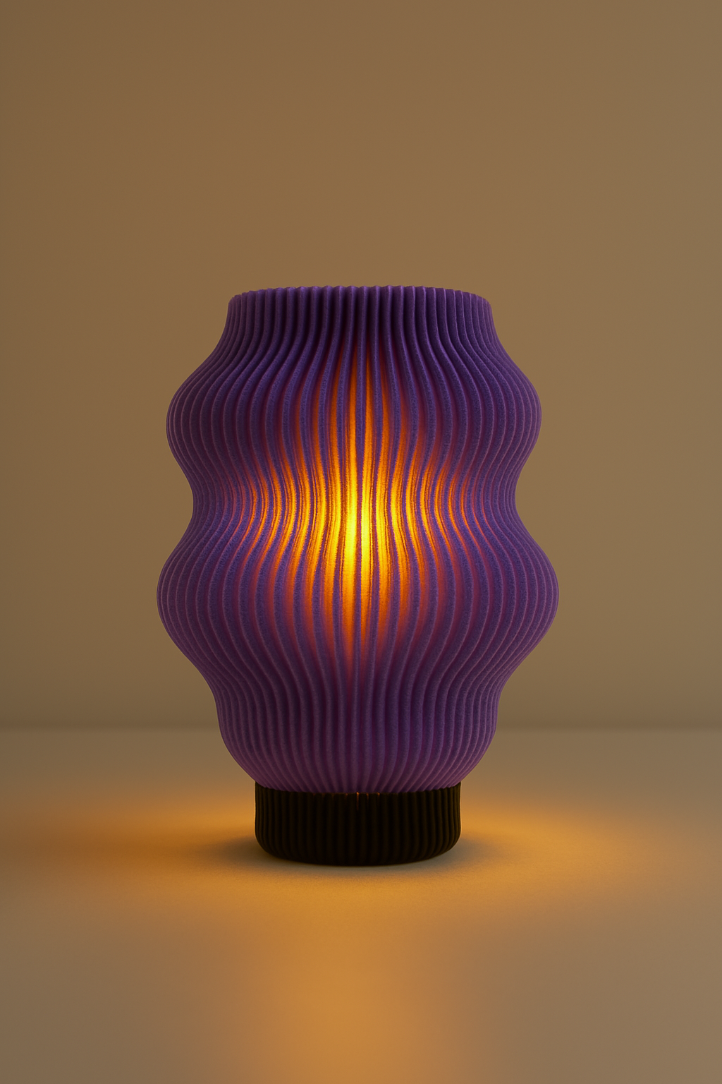 Oria Lilla – elegante lampada da tavolo lilla | oggetto di design artigianale