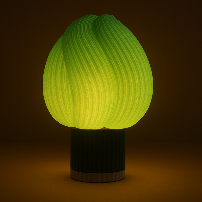 Fiora Green – Lámpara de mesa natural hecha a mano en color verde