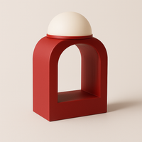 ARES – Statement-Tischlampe in Crimson Red