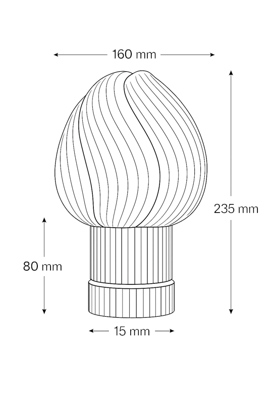 Fiora Weiß-Rot – Kontrastreiche Retro-Tischlampe