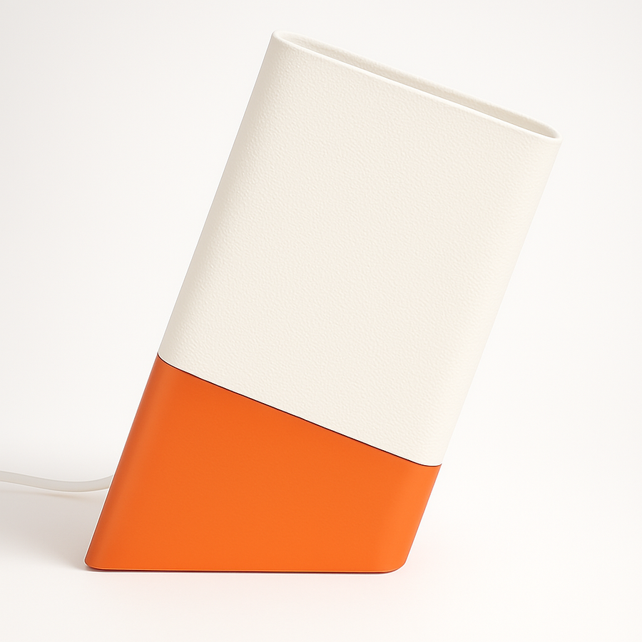 Aura Orange – Moderne orange Tischlampe | Handgefertigt & stilvoll