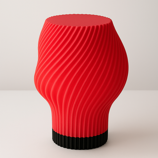 Lyra Red – Elegante lámpara de mesa roja | Lámpara artesanal