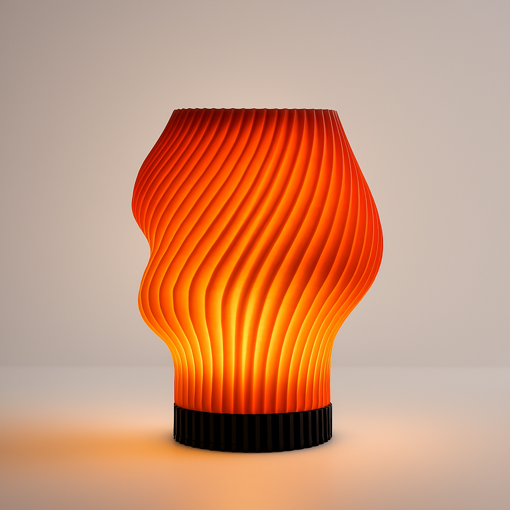 Lyra Red – Elegante lámpara de mesa roja | Lámpara artesanal