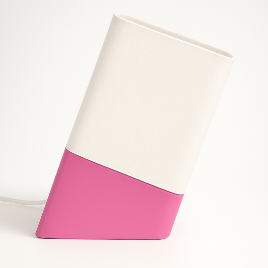 Aura Pink – Lámpara de mesa moderna rosa | Hecha a mano y única