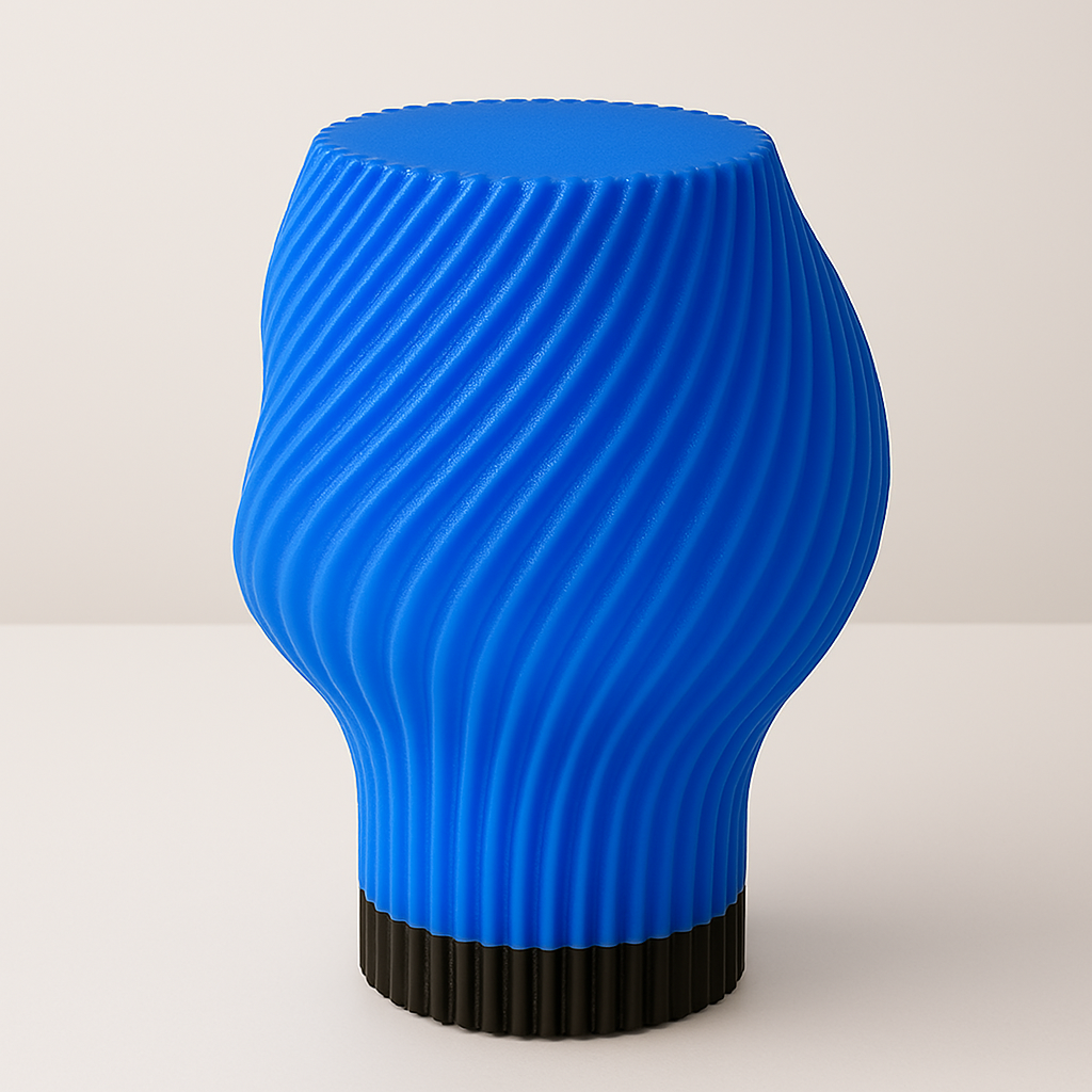Lyra Blau – Elegante blaue Tischlampe | Handgefertigt & einzigartig