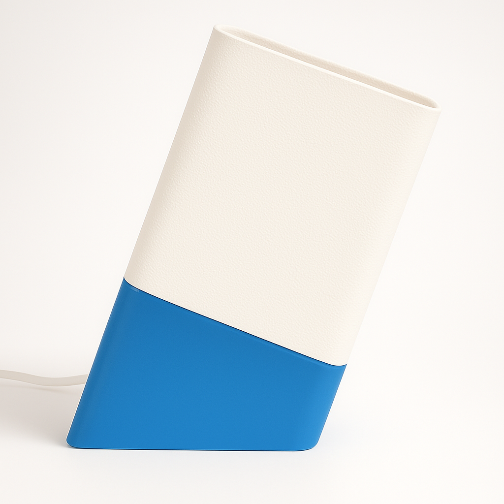 Aura Blau – Moderne blaue Tischleuchte | Handgefertigtes Wohnaccessoire