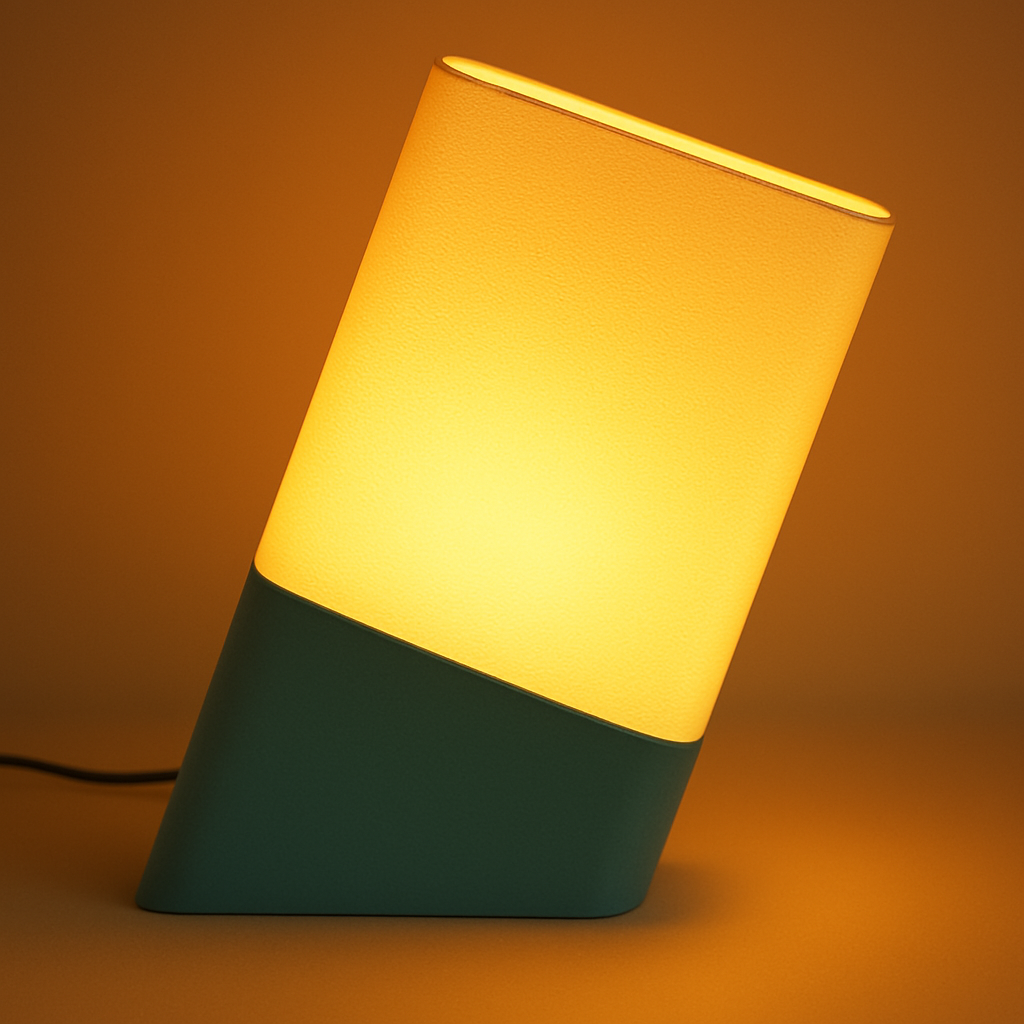 Aura Blau – Moderne blaue Tischlampe | Handgefertigtes Wohnaccessoire