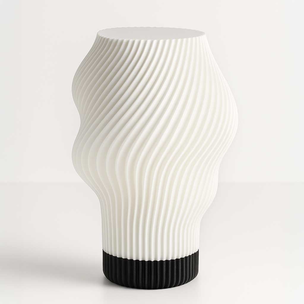 Lyra White – Lámpara de mesa minimalista blanca | Hecha a mano y con estilo