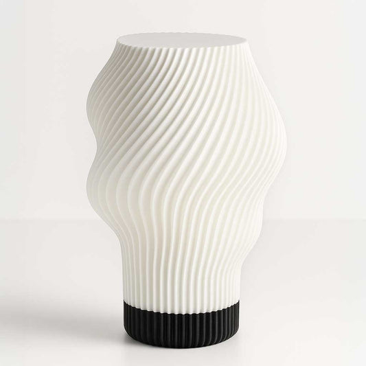 Lyra White – Lámpara de mesa minimalista blanca | Hecha a mano y con estilo
